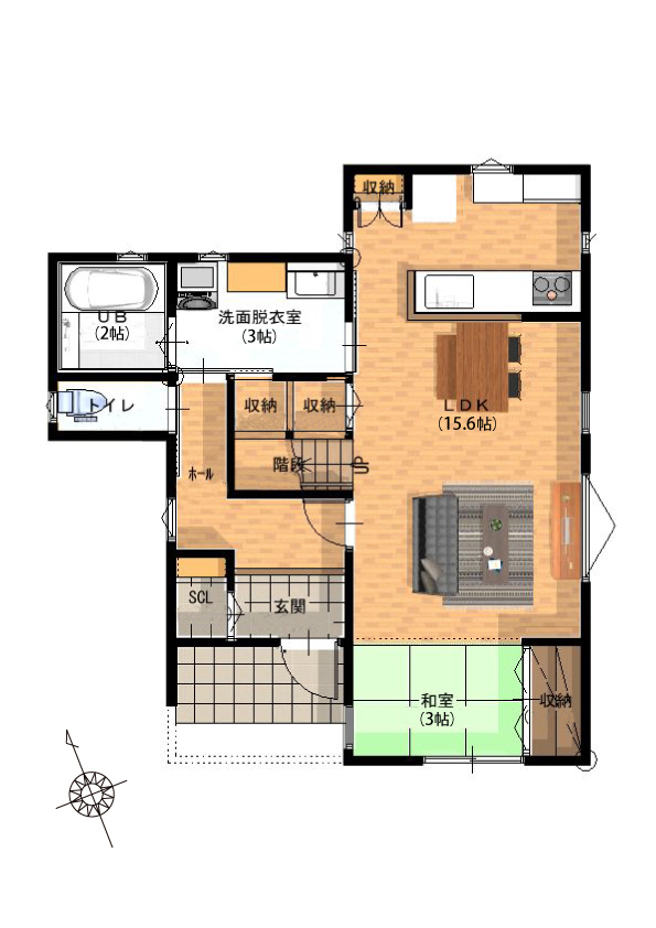 坂之上7丁目6区画 2階建て 建売 間取り