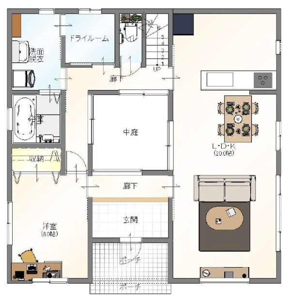 プライベートガーデンの<br>ある暮らし 間取り