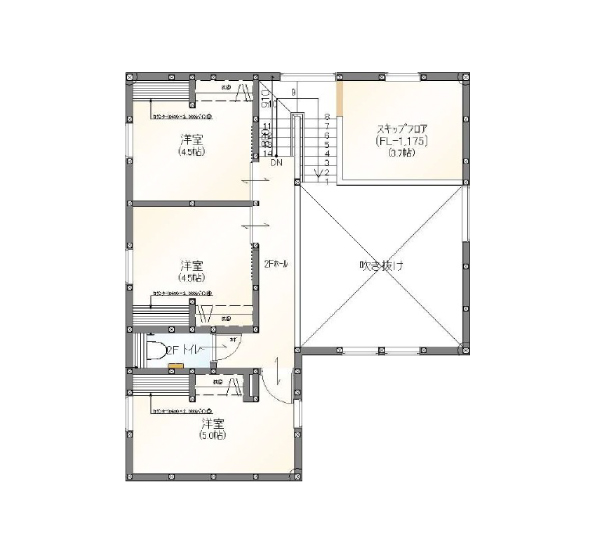 スキップフロアの<br>ある暮らし 間取り