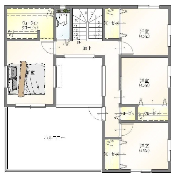 プライベートガーデンの<br>ある暮らし 間取り