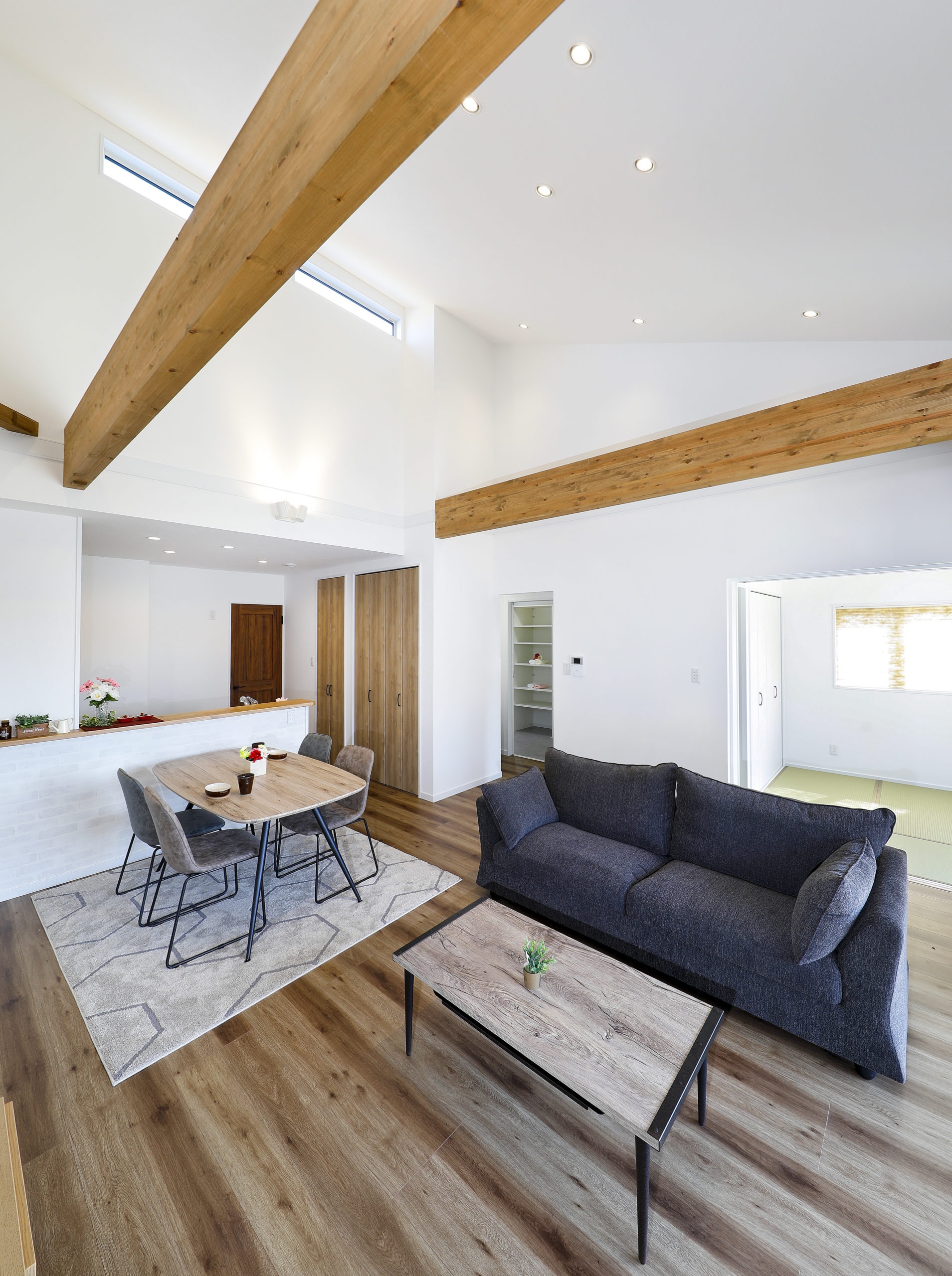 開放的な住みやすさをかなえた平屋建て。