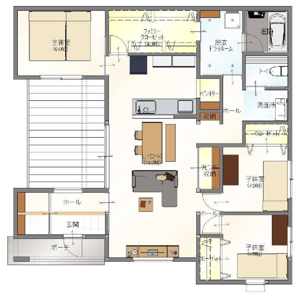 平屋の暮らし 間取り